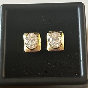 Luxury Moissanite Diamond 2.0 CT Gold Stud Earrings